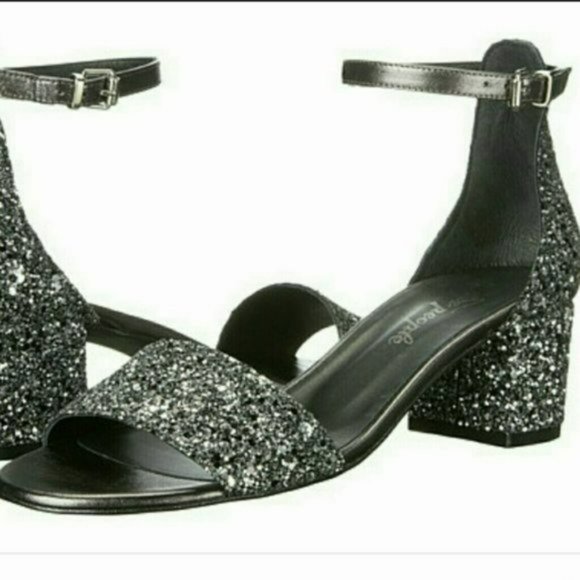 FREE PEOPLE Glitter Marigold Block Heel - … - Picture 2 of 4